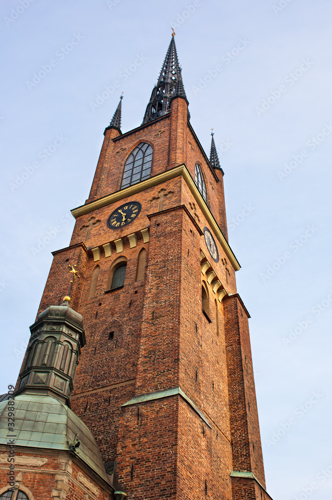 Fototapeta premium The Riddarholmen Church in Stockholm, Sweden