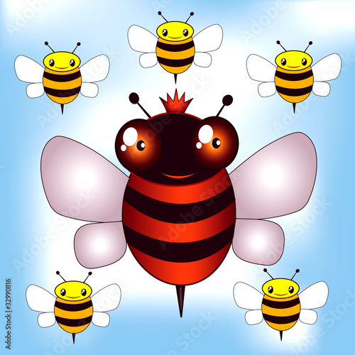 Honey bee family