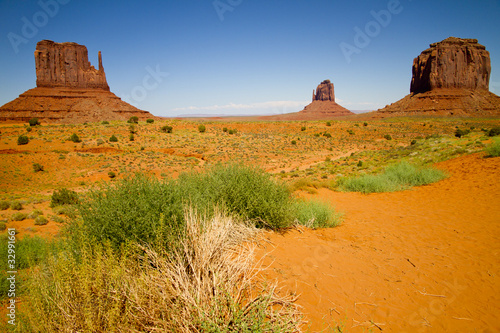 wide angle view of Monument Valley, Utah, USA