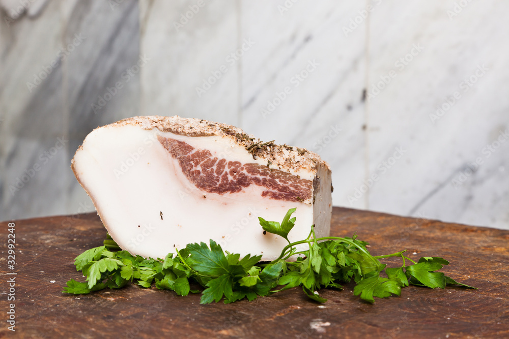 Famous Italian Lard from Colonnata Stock Photo Adobe Stock