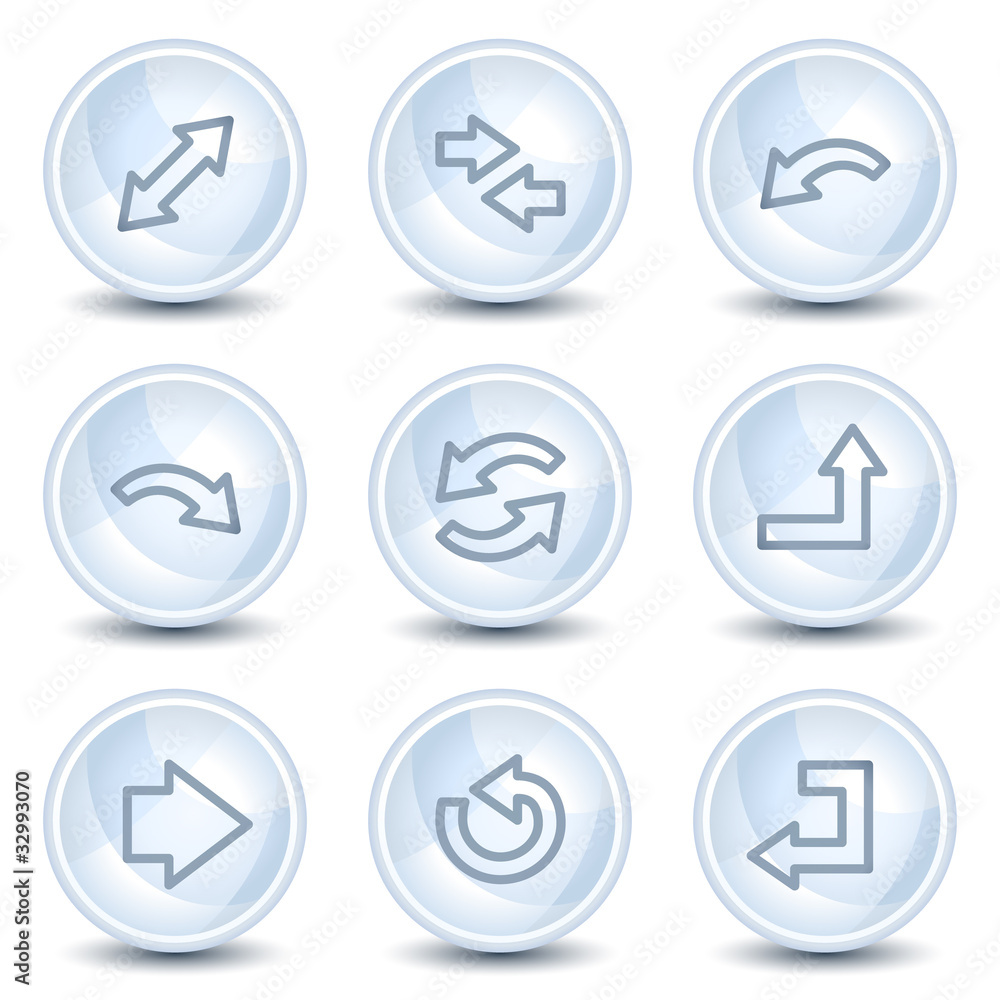 Arrows web icons set 1, light blue glossy circle buttons Arrows web icons set 1, light blue glossy circle buttons
