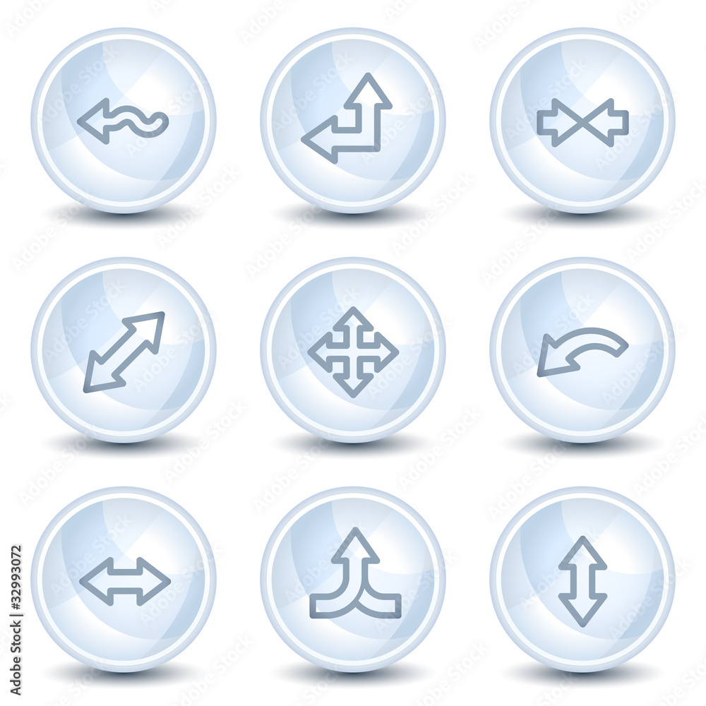 Arrows web icons set 2, light blue glossy circle buttons Arrows web icons set 2, light blue glossy circle buttons