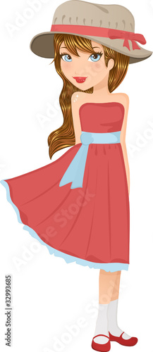 Little girl with hat