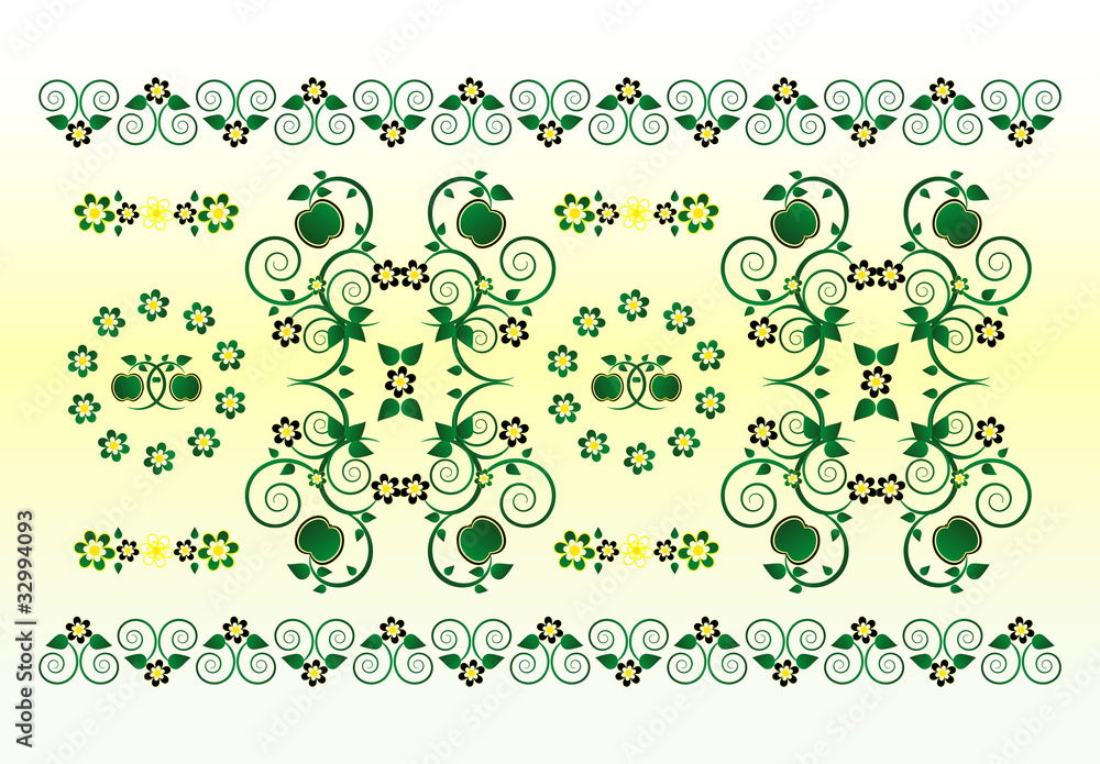 horizontal ornament with flower horizontal ornament with flower