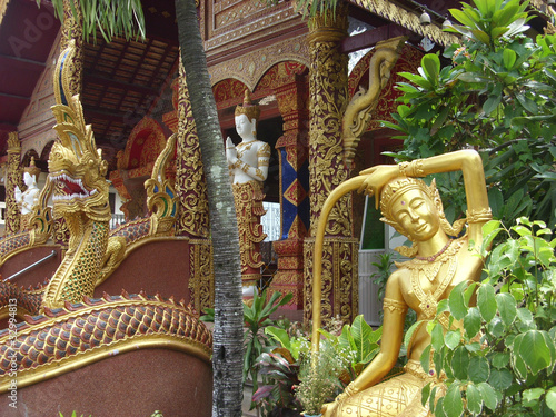 Sculpture at Changkong Buddhist temple in Chiangmai, Thailand photo