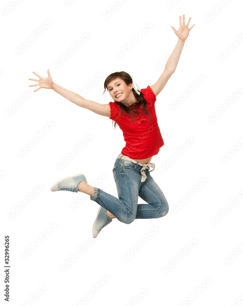 jumping teenage girl jumping teenage girl