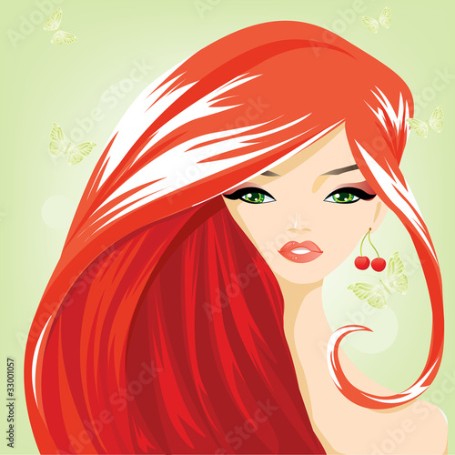 Portrait of a beautiful summer fairy