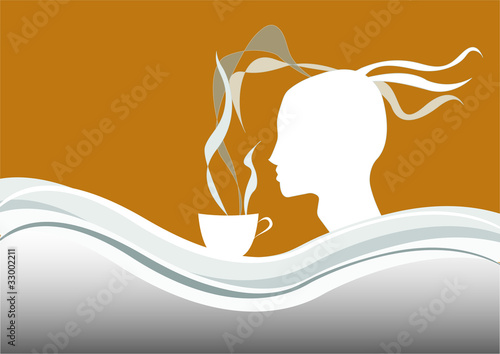 Donna e caffè