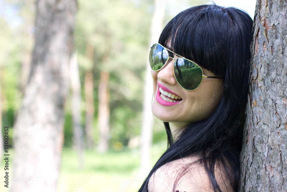 Beautiful woman wearing sunglasses Beautiful woman wearing sunglasses