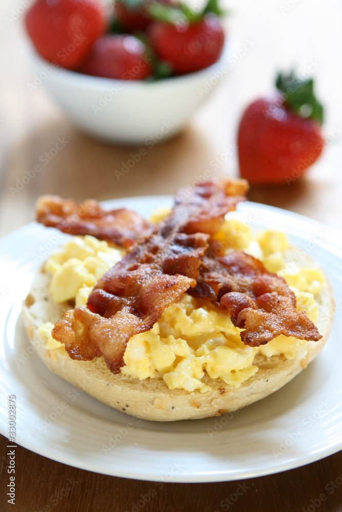 Scrambled Egg and Bacon Bagel Scrambled Egg and Bacon Bagel