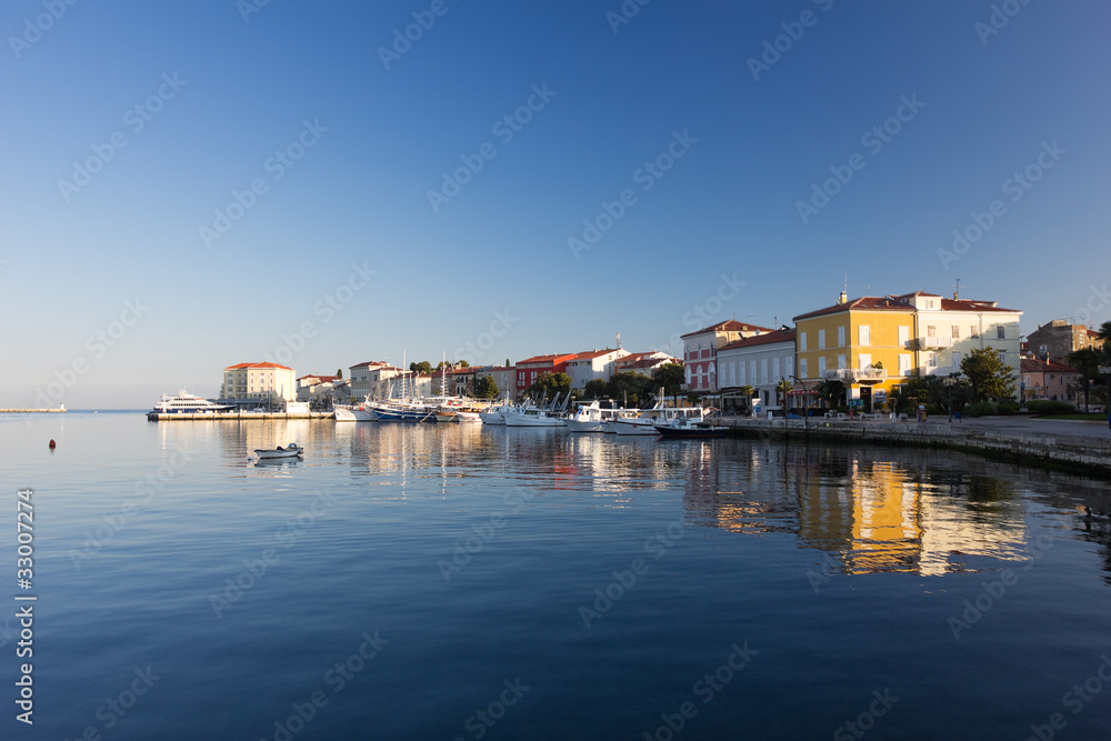 view of Porec in the morning, Croatia