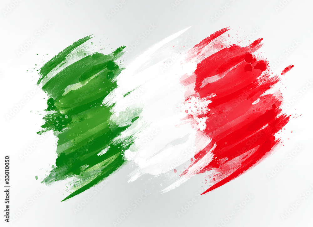 bandiera italiana - obrazy, fototapety, plakaty 