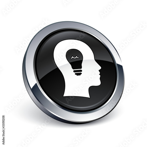 icône bouton internet tête ampoule