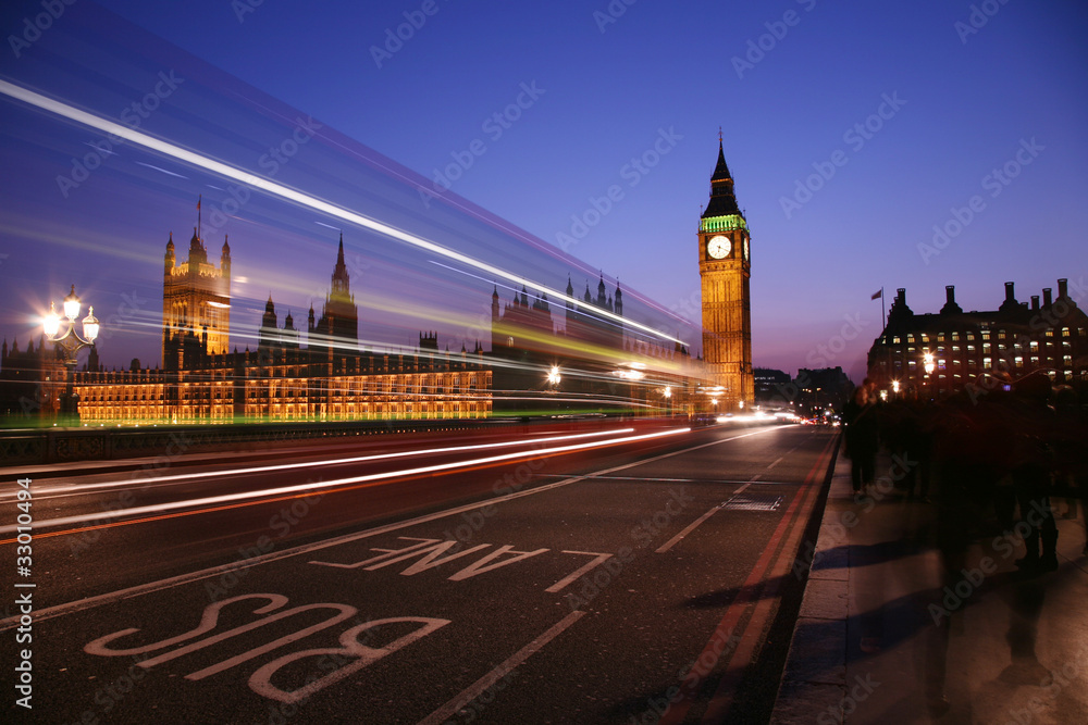 Fototapeta premium Westminster, Londyn Nocny widok