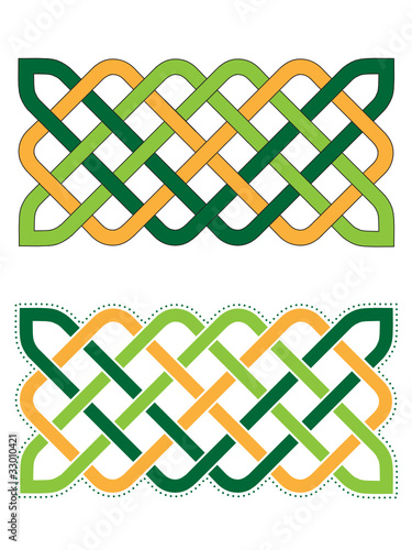 Celtic Knot (3x6) (Irish design pattern silhouette colour) photo