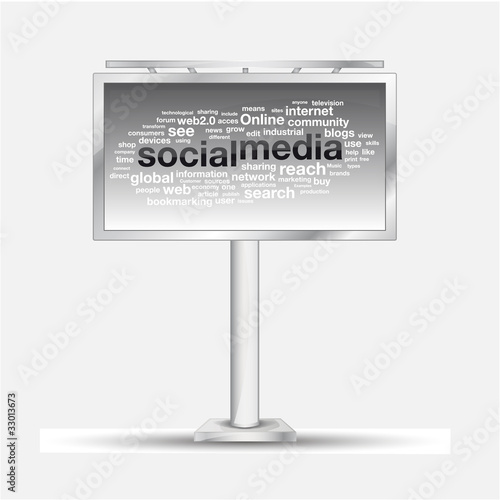 Social Media - Promo Schild