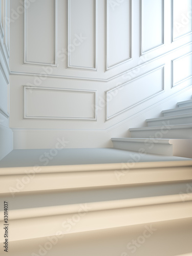 Staircase in classical style.