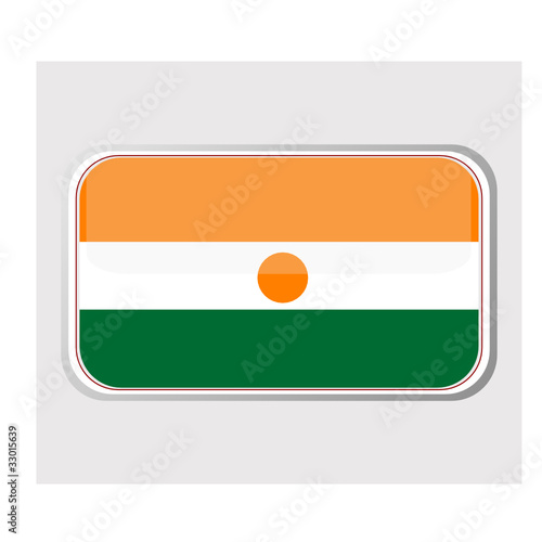 Flag of niger in the form of an icon for a web of pages