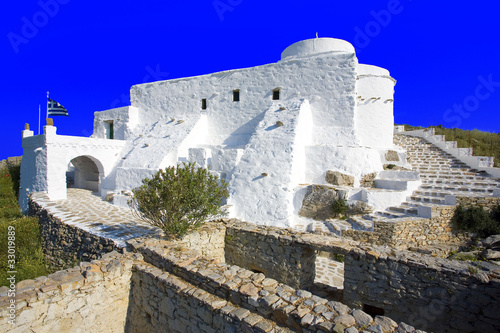 grèce; cyclades; amorgos : monastère de théologos