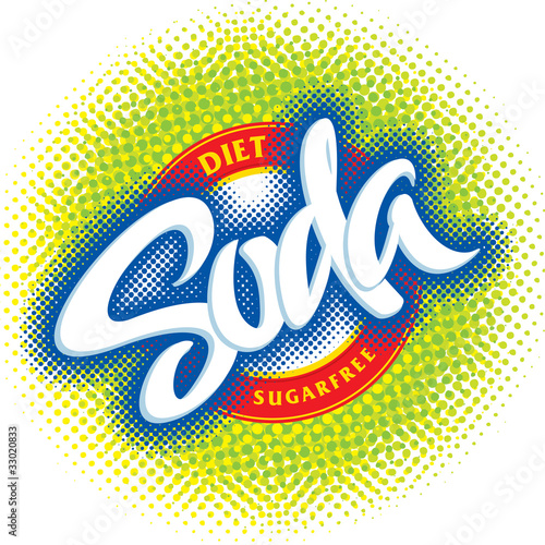 soda logotype, hand lettering (vector)