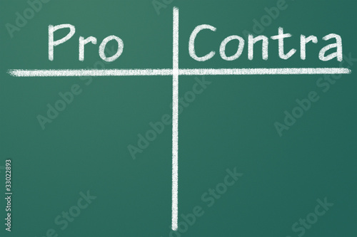Obraz na płótnie Pro und Contra #110609-001