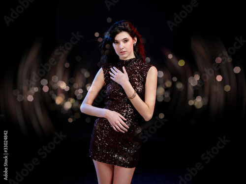 young woman dancing at disco