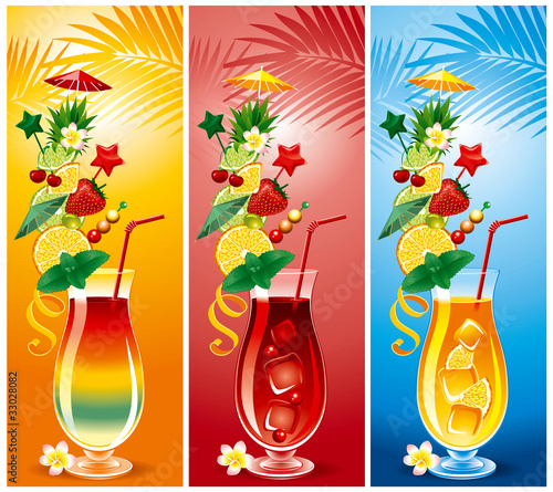 Set of cocktails