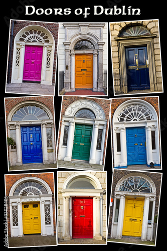 Canvas Print Old Georgian Doors of Dublin