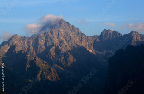 Obraz na płótnie Gerlachovsky stit (Gerlach) - the highest peak of Slovakia, Tatra Mountains and Carpathians w salonie