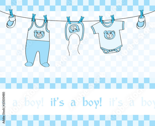 It's a boy - baby announcement card