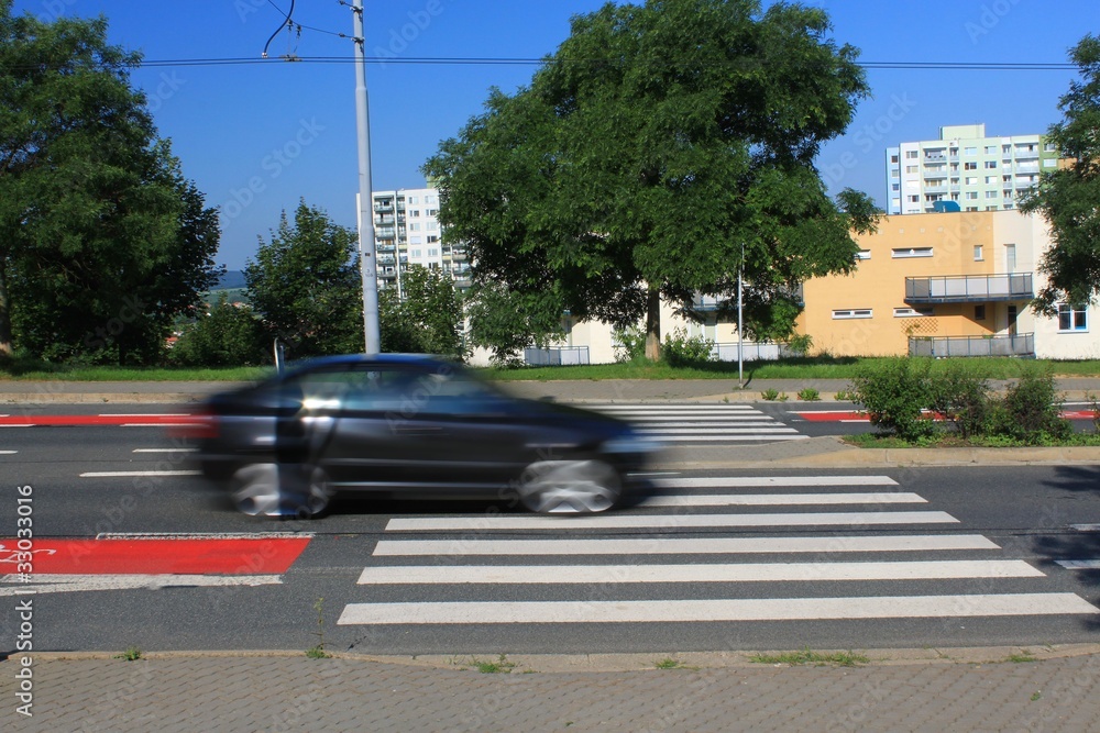 short pedestrian crossing in Brno, Czech Republic