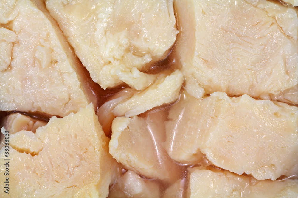 Close view canned chicken Close view canned chicken