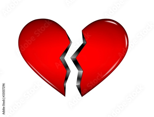 Broken 3D heart