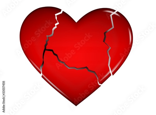 3D cracked heart