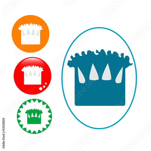 Chef Hat Icon set Internet Button Original Vector