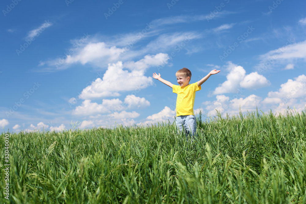 little boy outdoors