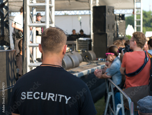 A security officer at the concert