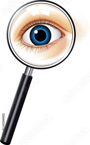 magnifying glass  eye