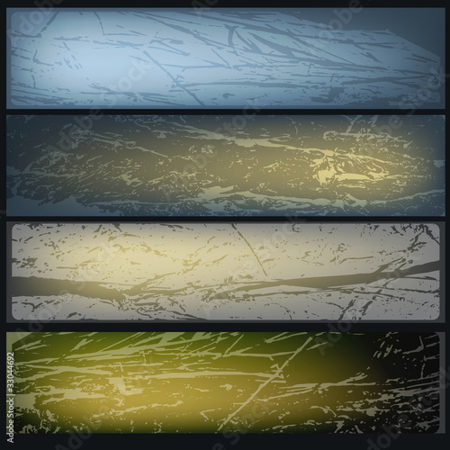 4 ice textured horizontal banners.