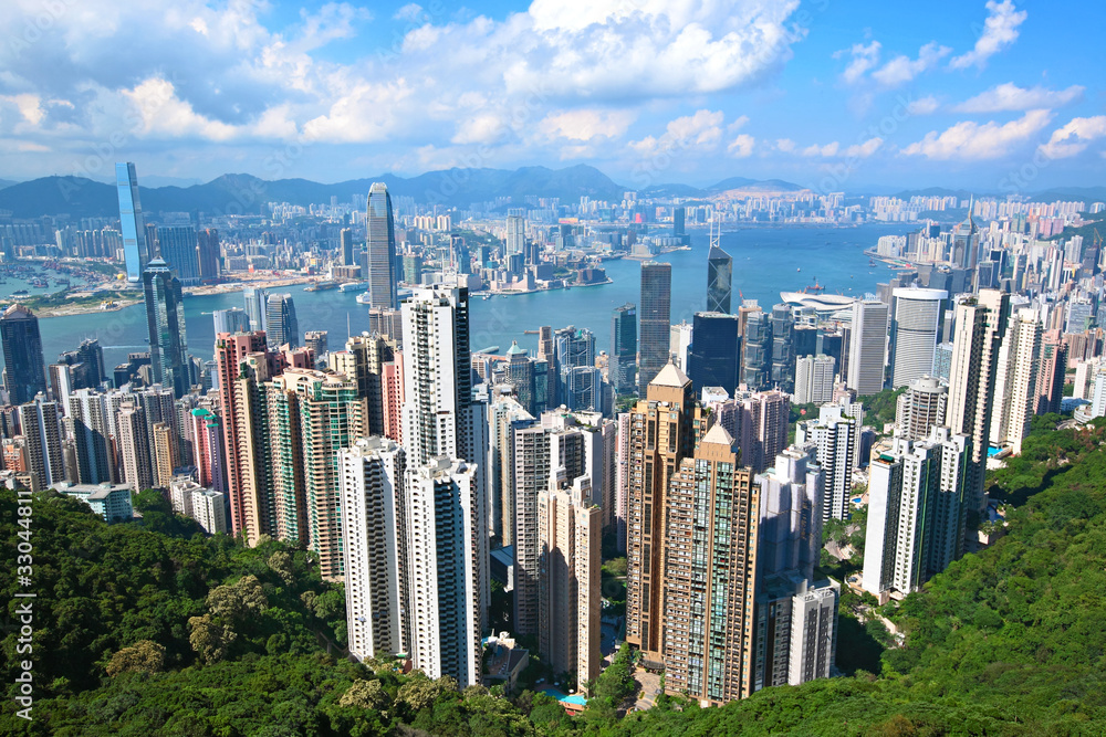 Fototapeta premium Hong Kong landmark view from the peak