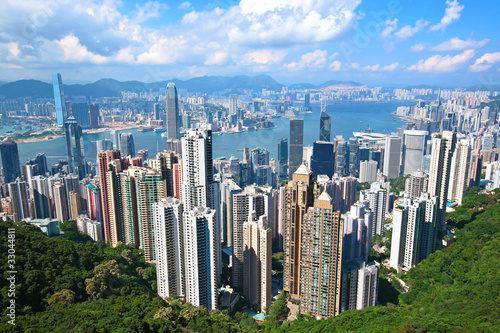 Hong Kong landmark view from the peak