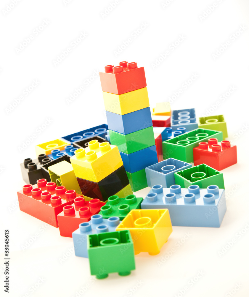 Fototapeta premium colored cube play blocks