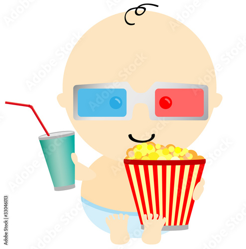Baby in 3D cinema