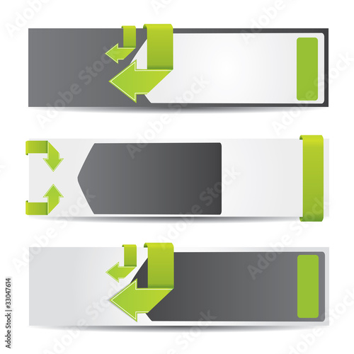 Web2 horizontal banner set with arrows