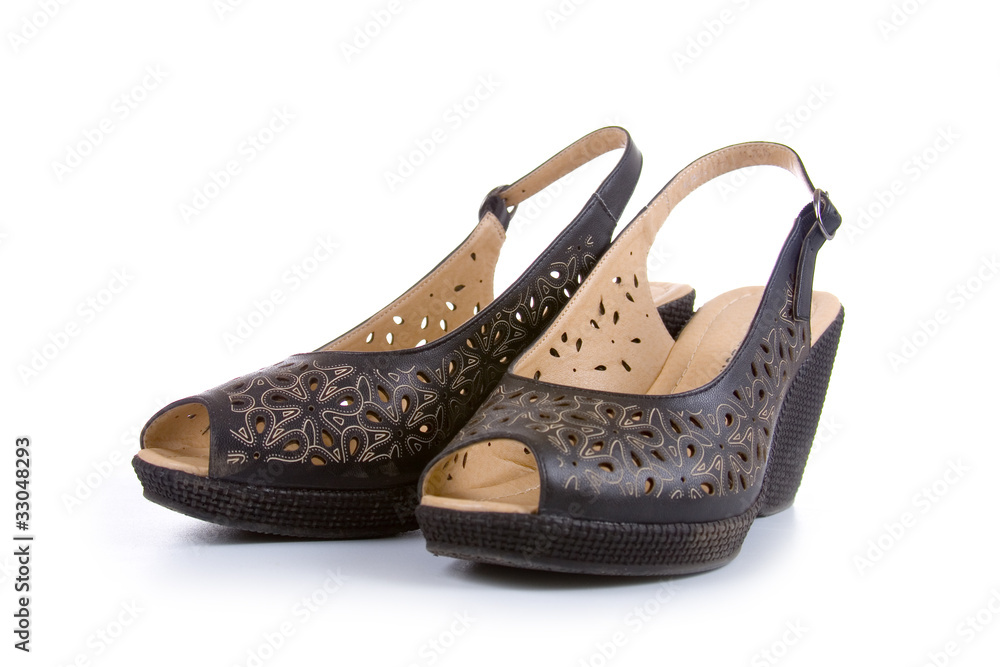 Fototapeta premium Pair of female black shoes