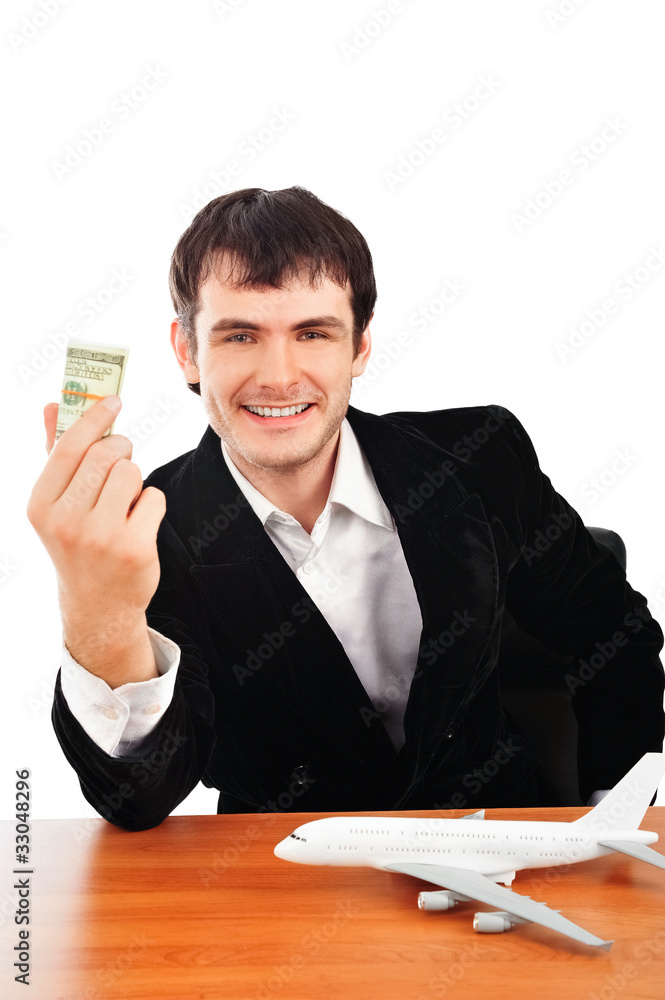 Portrait of young business man isolated on white background Portrait of young business man isolated on white background