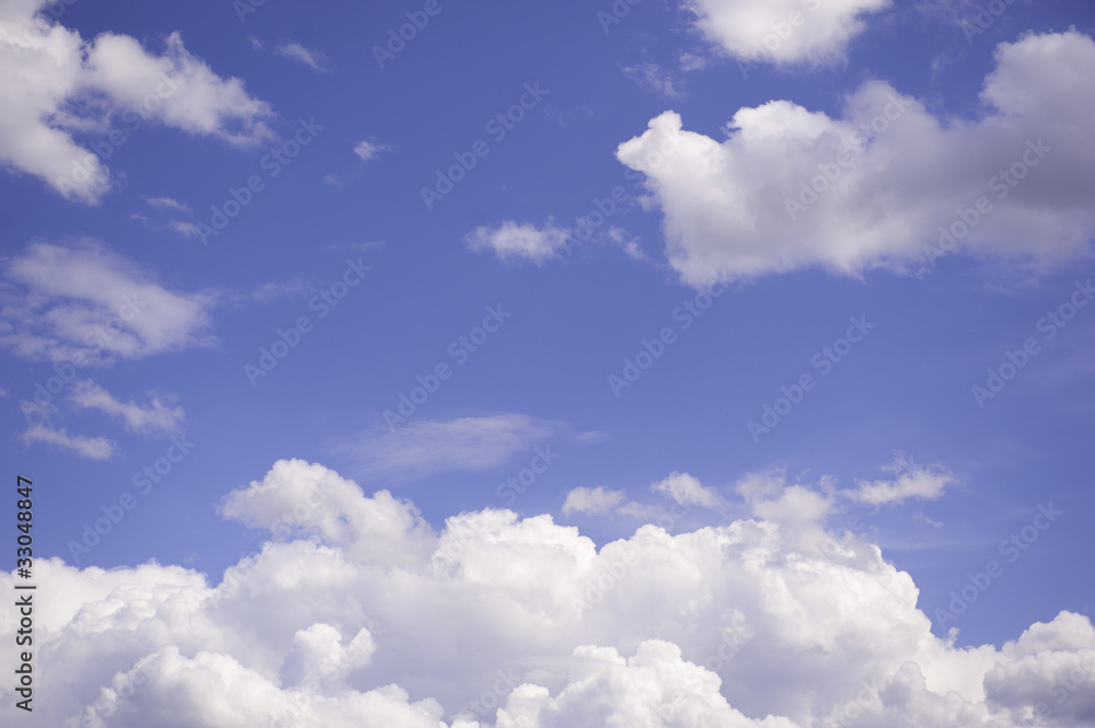 blue sky with cloud closeup