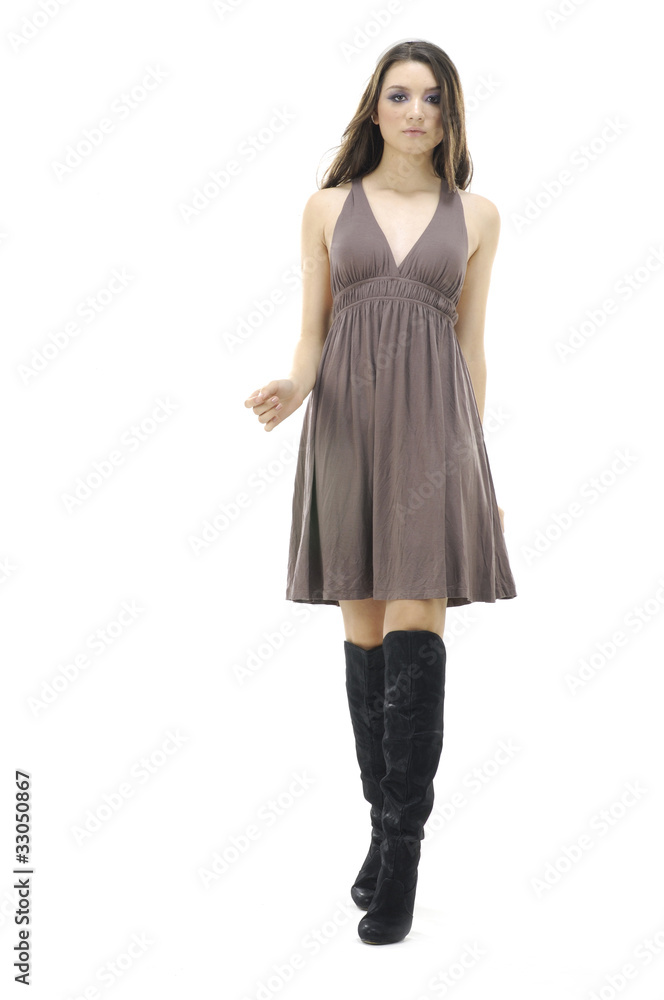 Dynamic image of a beautiful woman shot in studio Dynamic image of a beautiful woman shot in studio