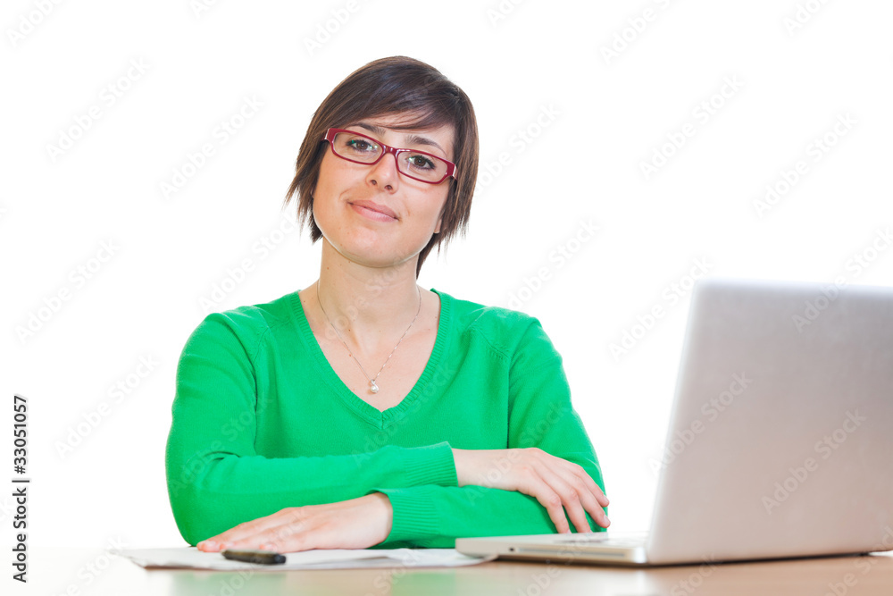 Beautiful Young Secretary at Work Beautiful Young Secretary at Work