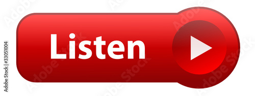 "LISTEN" Web Button (play music live audio media player red)